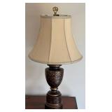 UBR3 - Bradburn Gallery Table Lamp - 27 in Tall - Ornate Patterned Base with Fabric Shade