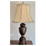 UBR3 - Bradburn Gallery Table Lamp - 27 in Tall - Ornate Patterned Base with Fabric Shade