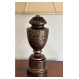 UBR3 - Bradburn Gallery Table Lamp - 27 in Tall - Ornate Patterned Base with Fabric Shade