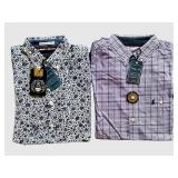 UBR3 - Joules 2 New With Tags Button Up Shirts - Floral Print and Plaid - Size Small