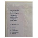 UBR3 - The Company Store Satine Queen Fitted Sheet - White - 60x80in (152x203cm)