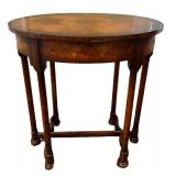UBR1 - Oval End Table - Vintage with Drawer and Extendable Sides