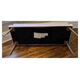 UBR1 - TOV Furniture Eileen Slub Velvet Bench - Pink Velvet with Gold Legs