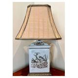 UBR1 - Curry & Company Table Lamp - Ceramic Dragonfly Floral Base
