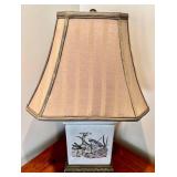 UBR1 - Curry & Company Table Lamp - Ceramic Dragonfly Floral Base