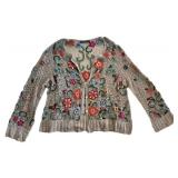 UBR1 - Peruvian Connection Embroidered Crochet Cardigan XL