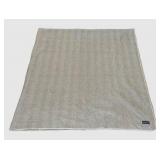 UBR1 - Faribault Mill Queen Blanket - Chevron Green/White