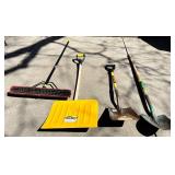 G - Shovels and Brooms - Yard Tools Set (4 Pieces)