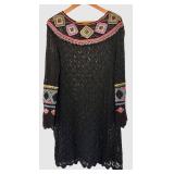 UBR1 - Peruvian Connection - XL Folkloric Crochet Pullover - New with Tags