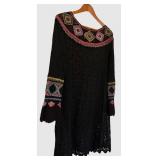 UBR1 - Peruvian Connection - XL Folkloric Crochet Pullover - New with Tags