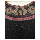 UBR1 - Peruvian Connection - XL Folkloric Crochet Pullover - New with Tags