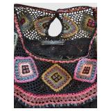 UBR1 - Peruvian Connection - XL Folkloric Crochet Pullover - New with Tags