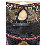 UBR1 - Peruvian Connection - XL Folkloric Crochet Pullover - New with Tags