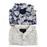 UBR1 - Joules Floral Print Short Sleeve Shirts - Medium - Set of 2