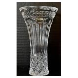 K - Bombay Clear Glass Diamond and Leaf Pattern Vases (Lot of 4)