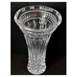 K - Bombay Clear Glass Diamond and Leaf Pattern Vases (Lot of 4)