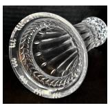 K - Bombay Clear Glass Diamond and Leaf Pattern Vases (Lot of 4)