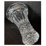 K - Bombay Clear Glass Diamond and Leaf Pattern Vases (Lot of 4)
