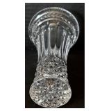 K - Bombay Clear Glass Diamond and Leaf Pattern Vases (Lot of 4)
