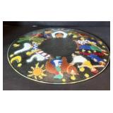 K - Campbell Forrtc Fused Glass Plate - Holiday Motif