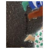 K - Campbell Forrtc Fused Glass Plate - Holiday Motif