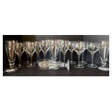 K - Crystal Glassware Set - 4 Pilsner Glasses & 12 Wine Glasses