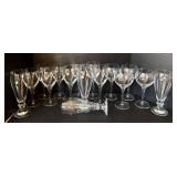 K - Crystal Glassware Set - 4 Pilsner Glasses & 12 Wine Glasses
