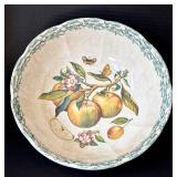 K - Miramarc Italian Decorative Serving Bowl - Apples & Butterflies, 13 in Diameter