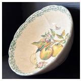 K - Miramarc Italian Decorative Serving Bowl - Apples & Butterflies, 13 in Diameter