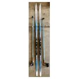 G - Madshus Nordic Cross Country Skis with Poles - Vintage Set