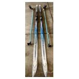 G - Madshus Nordic Cross Country Skis with Poles - Vintage Set