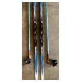 G - Madshus Nordic Cross Country Skis with Poles - Vintage Set