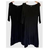 UBR2 - Eileen Fisher Long Dresses - Black & Charcoal - Size L - 2-Pack