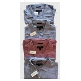 Banana Republic Linen Shirt Slim Fit of 4 (Blue x3, Red x1) Sizes L x3, M x1