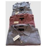 Banana Republic Linen Shirt Slim Fit of 4 (Blue x3, Red x1) Sizes L x3, M x1