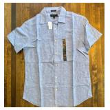 Banana Republic Linen Shirt Slim Fit of 4 (Blue x3, Red x1) Sizes L x3, M x1