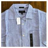 Banana Republic Linen Shirt Slim Fit of 4 (Blue x3, Red x1) Sizes L x3, M x1