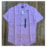 Banana Republic Linen Shirt Slim Fit of 4 (Blue x3, Red x1) Sizes L x3, M x1