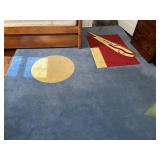 UBR3 - Airplane Circle and Triangle Pattern Rug - 129 in x 104 in