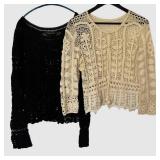 UBR2 - Peruvian Collection Crochet Cardigan - One Button Front - XL - Set of 2