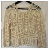 UBR2 - Peruvian Collection Crochet Cardigan - One Button Front - XL - Set of 2