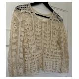 UBR2 - Peruvian Collection Crochet Cardigan - One Button Front - XL - Set of 2