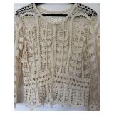 UBR2 - Peruvian Collection Crochet Cardigan - One Button Front - XL - Set of 2