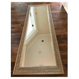 UBR1 - Ornate Rectangular Framed Mirror 44 x 14.5 in - Wall Decor Accent