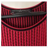 UBR1 - Peruvian Connection Sleeveless Knit Maxi Dress - Red and Black Stripes - XL
