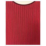 UBR1 - Peruvian Connection Sleeveless Knit Maxi Dress - Red and Black Stripes - XL