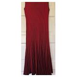 UBR1 - Peruvian Connection Sleeveless Knit Maxi Dress - Red and Black Stripes - XL