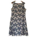 UBR1 - Adrianna Papell Floral Lace Sleeveless Dress - Blue/Gray, US 20