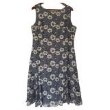 UBR1 - Adrianna Papell Floral Lace Sleeveless Dress - Blue/Gray, US 20
