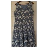 UBR1 - Adrianna Papell Floral Lace Sleeveless Dress - Blue/Gray, US 20